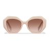 Prada - Prada Symbole - Oversized Geometric Sunglasses - Powder Pink - Prada Collection - Sunglasses - Prada Eyewear