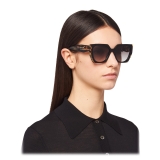 Prada - Prada Eyewear - Rectangular Sunglasses - Black Medium Tortoiseshell - Prada Collection - Sunglasses - Prada Eyewear