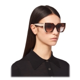 Prada - Rectangular Sunglasses - Caramel Tortoiseshell Powder Pink - Prada Collection - Sunglasses - Prada Eyewear