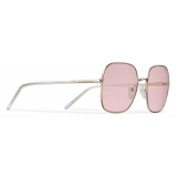 Prada - Prada Decode Collection - Occhiali Quadrati - Oro Pallido Rosa - Prada Collection - Occhiali da Sole - Prada Eyewear