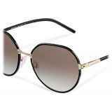 Prada - Prada Decode - Round Sunglasses - Black Pale Gold - Prada Collection - Sunglasses - Prada Eyewear