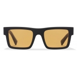 Prada - Prada Symbole - Rectangular Sunglasses - Opaque Black Ochre - Prada Collection - Sunglasses - Prada Eyewear