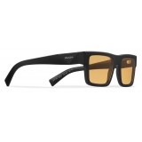 Prada - Prada Symbole - Rectangular Sunglasses - Opaque Black Ochre - Prada Collection - Sunglasses - Prada Eyewear