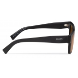 Prada - Prada Symbole Collection - Occhiali Rettangolari - Nero Ocra - Prada Collection - Occhiali da Sole - Prada Eyewear