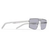 Prada - Prada Eyewear - Rectangular Sunglasses - Opaque Steel Gray - Prada Collection - Sunglasses - Prada Eyewear