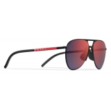 Prada - Prada Linea Rossa Collection - Occhiali Pilot - Nero Rosso Blu - Prada Collection - Occhiali da Sole - Prada Eyewear