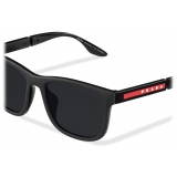 Prada - Prada Linea Rossa - Rectangular Sunglasses - Black - Prada Collection - Sunglasses - Prada Eyewear