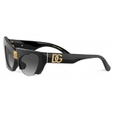 Dolce & Gabbana - Asymmetric Sunglasses - Black - Dolce & Gabbana Eyewear