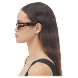 Bottega Veneta - Acetate Oval Sunglasses - Havana Brown - Sunglasses - Bottega Veneta Eyewear