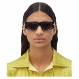 Bottega Veneta - Occhiali da Sole Ovali in Acetato - Nero Grigio - Occhiali da Sole - Bottega Veneta Eyewear