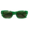 Bottega Veneta - Acetate Square Sunglasses - Green - Sunglasses - Bottega Veneta Eyewear