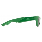 Bottega Veneta - Occhiali da Sole Quadrati in Acetato - Verde Grigio - Occhiali da Sole - Bottega Veneta Eyewear