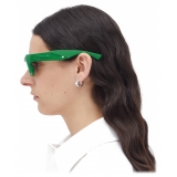 Bottega Veneta - Occhiali da Sole Quadrati in Acetato - Verde Grigio - Occhiali da Sole - Bottega Veneta Eyewear