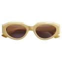 Bottega Veneta - Acetate Cat-Eye Sunglasses - Yellow Grey - Sunglasses - Bottega Veneta Eyewear