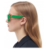 Bottega Veneta - Acetate Square Sunglasses - Green Grey - Sunglasses - Bottega Veneta Eyewear