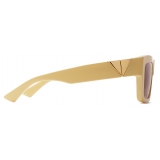 Bottega Veneta - Acetate Square Sunglasses - Yellow Grey - Sunglasses - Bottega Veneta Eyewear