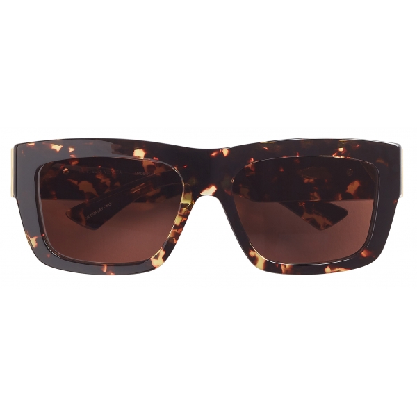 Bottega Veneta - Acetate Square Sunglasses - Havana Brown - Sunglasses - Bottega Veneta Eyewear
