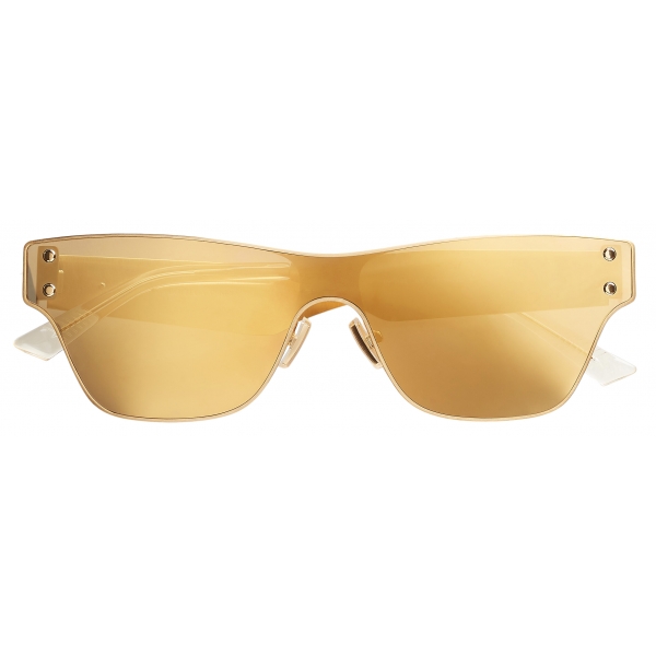 Bottega Veneta - Occhiali da Sole Quadrati a Mascherina in Metallo - Oro - Occhiali da Sole - Bottega Veneta Eyewear
