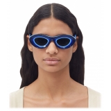 Bottega Veneta - Occhiali da Sole Rotondi in Acetato - Azzurro - Occhiali da Sole - Bottega Veneta Eyewear