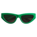 Bottega Veneta - Acetate Cat-Eye Sunglasses - Green - Sunglasses - Bottega Veneta Eyewear