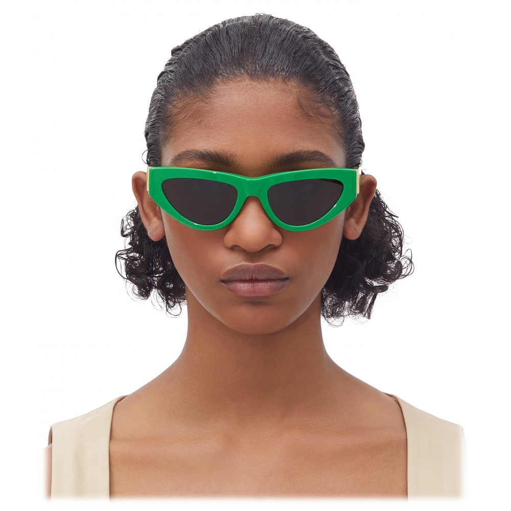 Bottega Veneta - Acetate Cat-Eye Sunglasses - Green - Sunglasses ...