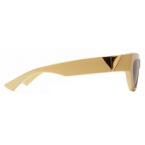 Bottega Veneta - Acetate Cat-Eye Sunglasses - Yellow Grey - Sunglasses - Bottega Veneta Eyewear