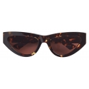 Bottega Veneta - Acetate Cat-Eye Sunglasses - Havana Brown - Sunglasses - Bottega Veneta Eyewear