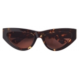 Bottega Veneta - Acetate Cat-Eye Sunglasses - Havana Brown - Sunglasses - Bottega Veneta Eyewear