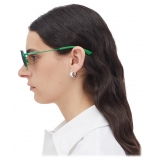 Bottega Veneta - Occhiali da Sole Aviatore in Metallo - Verde - Occhiali da Sole - Bottega Veneta Eyewear