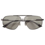 Bottega Veneta - Metal Aviator Sunglasses - Ruthenium Grey - Sunglasses - Bottega Veneta Eyewear