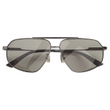 Bottega Veneta - Occhiali da Sole Aviatore in Metallo - Rutenio Grigio - Occhiali da Sole - Bottega Veneta Eyewear