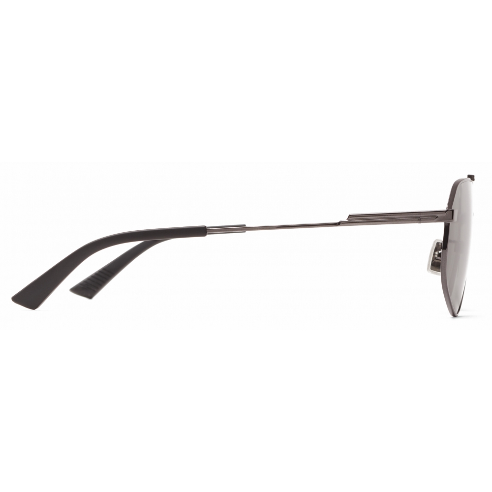 Bottega Veneta - Metal Aviator Sunglasses - Ruthenium Grey - Sunglasses ...