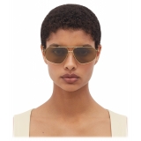 Bottega Veneta - Metal Aviator Sunglasses - Ruthenium Grey - Sunglasses - Bottega Veneta Eyewear