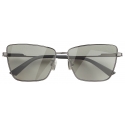 Bottega Veneta - Occhiali da Sole Quadrati in Metallo - Rutenio Grigio - Occhiali da Sole - Bottega Veneta Eyewear