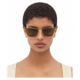 Bottega Veneta - Metal Square Sunglasses - Gold Brown - Sunglasses - Bottega Veneta Eyewear