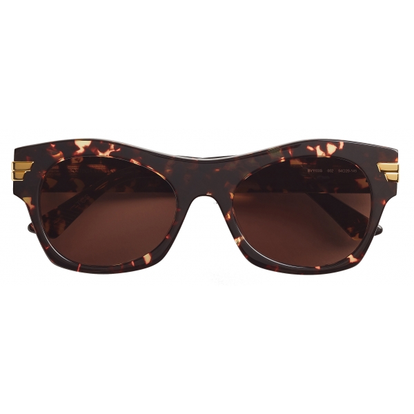 Bottega Veneta - Acetate Round Sunglasses - Havana Brown - Sunglasses - Bottega Veneta Eyewear