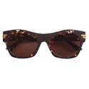 Bottega Veneta - Acetate Round Sunglasses - Havana Brown - Sunglasses - Bottega Veneta Eyewear