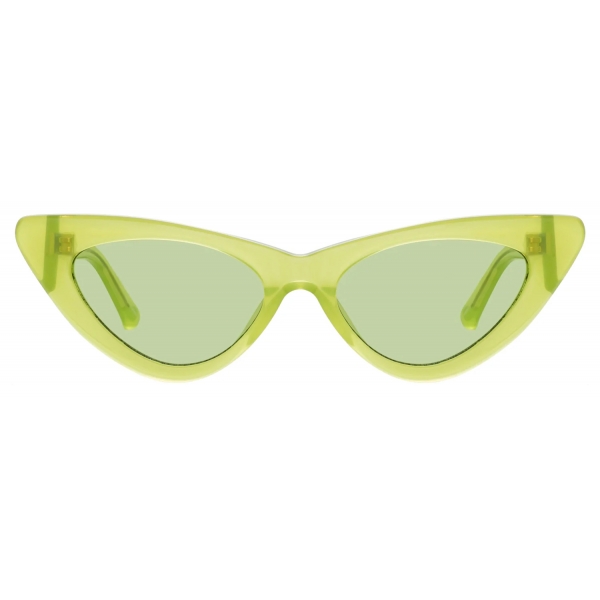 The Attico - The Attico Dora D-Frame Cat Eye Sunglasses in Green - Sunglasses - Official