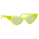 The Attico - The Attico Dora D-Frame Cat Eye Sunglasses in Green - Sunglasses - Official