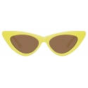 The Attico - The Attico Dora D-Frame Cat Eye Sunglasses in Lemon - Sunglasses - Official