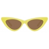 The Attico - The Attico Dora D-Frame Occhiali da Sole Cat Eye in Limone - Occhiali da Sole - Official