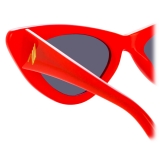 The Attico - The Attico Dora D-Frame Cat Eye Sunglasses in Red - Sunglasses - Official