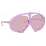 The Attico - The Attico Ibiza Aviator Sunglasses in Pink - Sunglasses - Official