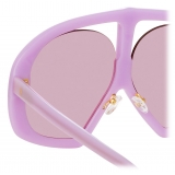 The Attico - The Attico Ibiza Aviator Sunglasses in Pink - Sunglasses - Official