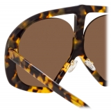The Attico - The Attico Ibiza Aviator Sunglasses in Tortoiseshell - Sunglasses - Official