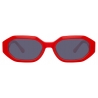 The Attico - The Attico Irene Angular Sunglasses in Red - Sunglasses - Official