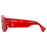 The Attico - The Attico Irene Angular Sunglasses in Red - Sunglasses - Official
