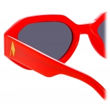 The Attico - The Attico Irene Angular Sunglasses in Red - Sunglasses - Official