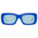 The Attico - The Attico Marfa Rectangular Sunglasses in Electric Blue - ATTICO3C20SUN - Sunglasses - Official