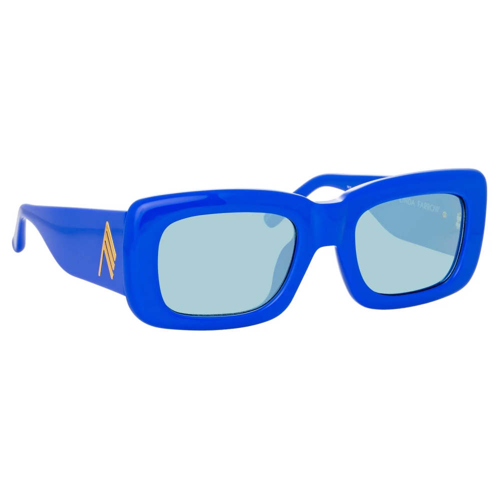 The Attico - The Attico Marfa Rectangular Sunglasses in Electric Blue ...